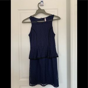 Navy blue peplum dress